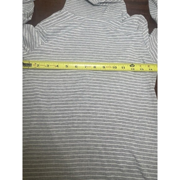 Arizona Jean Co. Women’s Heather Grey Striped Long Sleeve Turtleneck XL 16 NWT - Picture 4 of 8